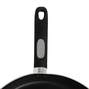 Mirro A79782 Get A Grip Aluminum Nonstick Jumbo Cooker Deep Fry Pan with Glass Lid Cover Cookware, 12-Inch, Black