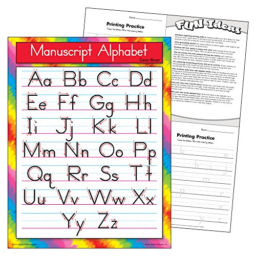 TREND enterprises, Inc. Manuscript Alphabet Zaner-Bloser Learning Chart, 17" x 22"