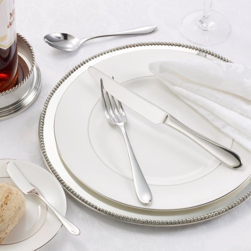 Ginkgo International Linden 20-Piece Stainless Steel Flatware Place Setting, Service for 4