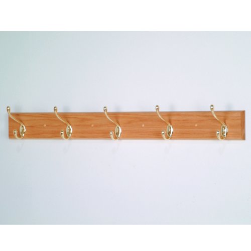 Wooden Mallet 12-Inch 2-Peg Coat Rack, Light Oak