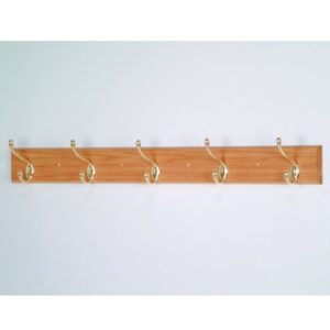 Wooden Mallet 12-Inch 2-Peg Coat Rack, Light Oak