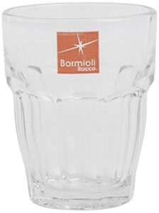 bormioli rocco rock bar stackable shot glasses – set of 6 dishwasher safe drinking glasses for liquors & spirits – 2.25oz durable tempered glass