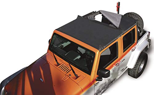 Rampage Combo Brief/Soft Top | Vinyl, Black Diamond Color | 94835 | Fits 2010 - 2012 Jeep Wrangler JK 2-Door