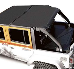 Rampage Combo Brief/Soft Top | Vinyl, Black Diamond Color | 94835 | Fits 2010 - 2012 Jeep Wrangler JK 2-Door