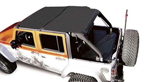 Rampage Combo Brief/Soft Top | Vinyl, Black Diamond Color | 94835 | Fits 2010 - 2012 Jeep Wrangler JK 2-Door