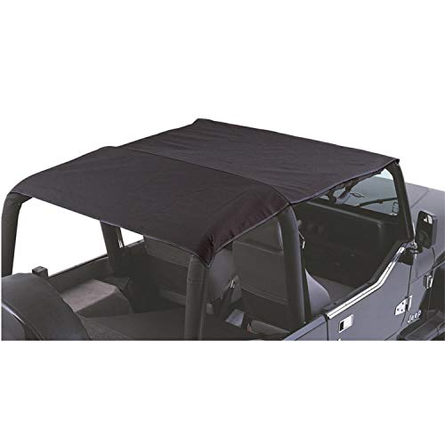 RAMPAGE PRODUCTS 94215R Combo Brief Extended Topper with Zip Out Rear Section for 1997-2006 Jeep TJ, Black Denim