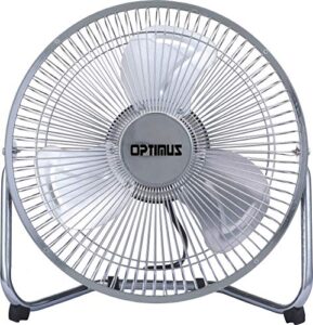 optimus f-4092 9-inch industrial-grade high-velocity 2-speed fan, 1-pack, silver coated