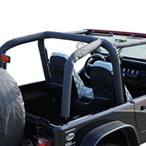 Rampage Roll Bar Pad and Cover Kit | Black Denim | 768915 Fits 1992 - 1995 Jeep Wrangler YJ