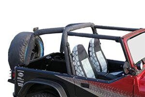 rampage roll bar pad and cover kit | black denim | 768915 fits 1992 – 1995 jeep wrangler yj