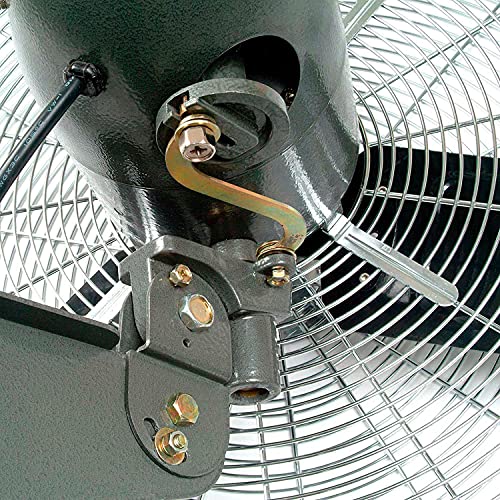 Global Industrial Oscillating Wall Mount Fan, 24" Diameter, 1/4HP, 7525CFM