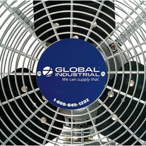 Global Industrial Oscillating Wall Mount Fan, 24" Diameter, 1/4HP, 7525CFM