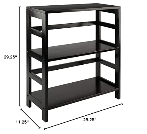 Winsome Wood Leo model name Shelving, Small and Large, Espresso