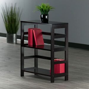 Winsome Wood Leo model name Shelving, Small and Large, Espresso