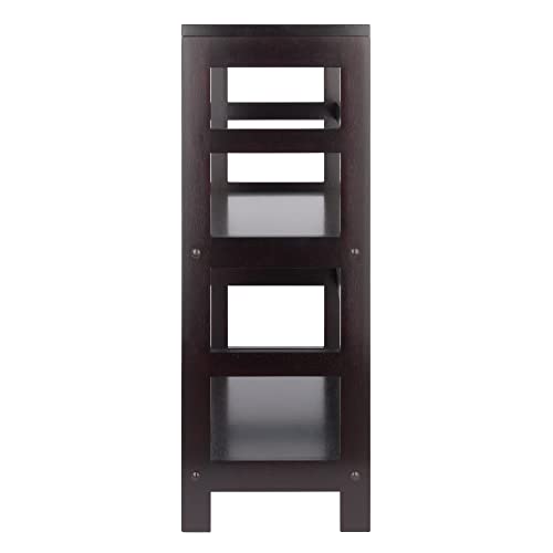 Winsome Wood Leo model name Shelving, Small and Large, Espresso