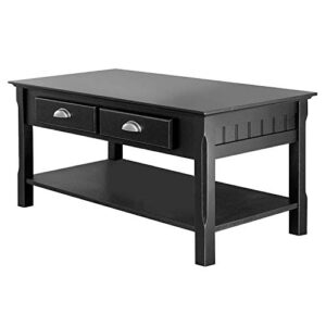 winsome timber occasional table, black, 38 inches