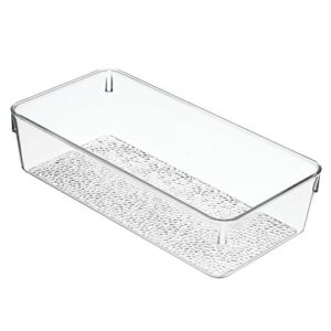 iDesign 49250 Rain BPA-Free Plastic Drawer Organizer Tray - 12" x 6" x 3", Clear