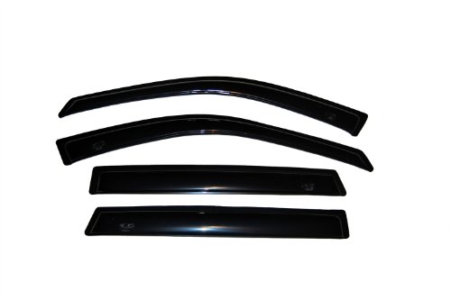 Auto Ventshade [AVS] Ventvisor / Rain Guards | Outside Mount, Smoke Color, 4 pc | 94413 | Fits 2001 - 2006 Hyundai Santa Fe