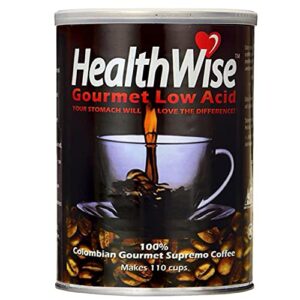 healthwise low acid coffee 100 colombian supremo, original, 12 ounce