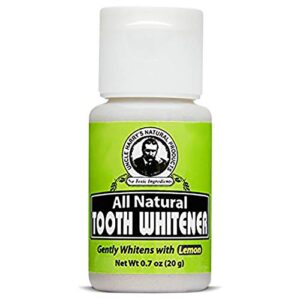 uncle harry’s tooth whitener powder | all natural enamel support & whitening toothpaste for sensitive teeth | powder toothpaste for gum health & fresh breath (0.7 oz)