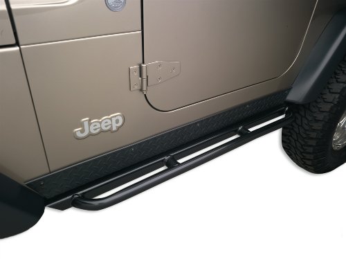 Body Armor 4x4 TJ-4121 Black - Steel RockCrawler Side Guards for Jeep TJ (Pair)