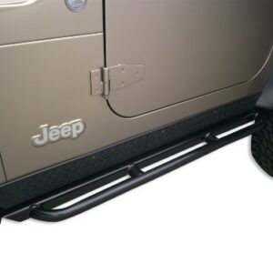 Body Armor 4x4 TJ-4121 Black - Steel RockCrawler Side Guards for Jeep TJ (Pair)