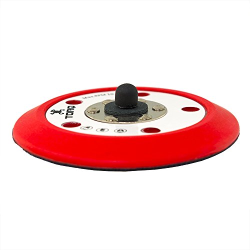 Torq BUFLC201 R5 Dual-Action Backing Plate with Hyper Flex Technology, Red (5 Inch)