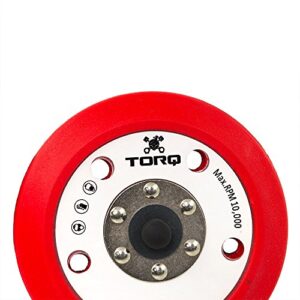 Torq BUFLC201 R5 Dual-Action Backing Plate with Hyper Flex Technology, Red (5 Inch)