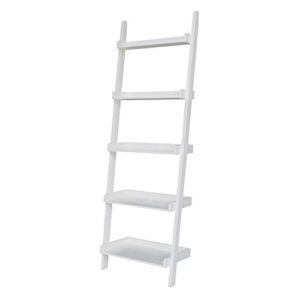 international concepts 5 tier leaning shelf, white