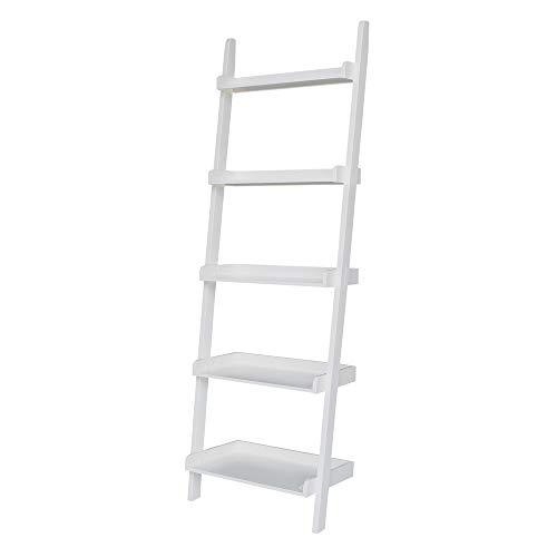 International Concepts 5 Tier Leaning Shelf, White