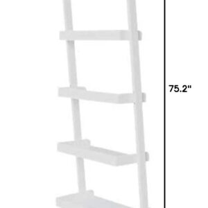 International Concepts 5 Tier Leaning Shelf, White