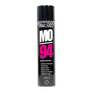 muc-off mo-94, 400 milliliters – biodegradable multi-purpose protective spray and lubricant – disperses water to prevent rust and frees seized parts