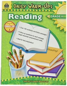 teacher created resources daily warm-ups: reading book, grade 4, 176 (3490)
