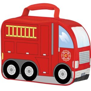 thermos novelty soft lunch kit, firetruck, 4 x 10 x 7 inches