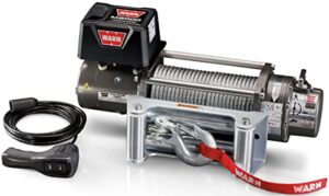 warn 26502 m8000 series electric 12v winch with steel cable wire rope: 5/16″ diameter x 100′ length, 4 ton (8,000 lb) pulling capacity