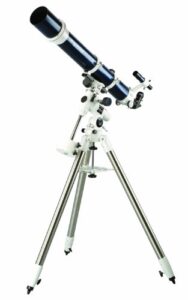 celestron – omni xlt 102 refractor telescope – hand-figured refractor with xlt optical coatings – manual german equatorial eq mount with setting circles and slow motion control – includes accessories