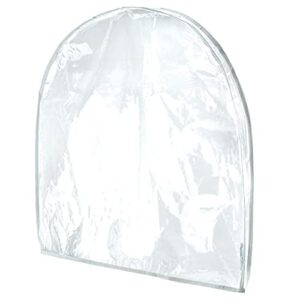 HANGERWORLD Shoulder Covers with Gusset 24" x 21.5" Large Clear Plastic Clothes Protector (5 Pack)