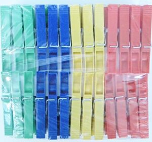 deluxe 75 colored plastic clothespins