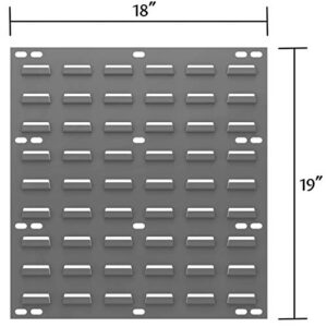 Akro-Mils 30618 Louvered Steel Wall Mount Panel Garage Organizer for Hanging AkroBin Storage Bins, 18-Inch W x 19-Inch H, Grey, 4 Pack