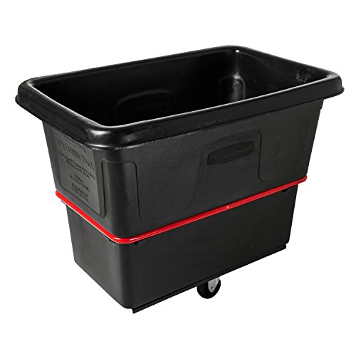 Rubbermaid Commercial Products Cube Truck, 9.6 Bushel, Black, FG471200BLA