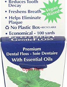 Eco-Dent Gentlefloss Premium Dental Floss, mint menthe, 1 Count