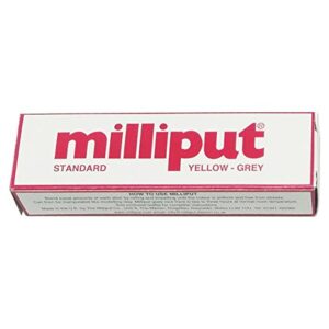 Milliput Standard 2-Part Self Hardening Putty, Yellow/Grey