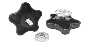 carefree 901022 black rv awning brace knob with clamp