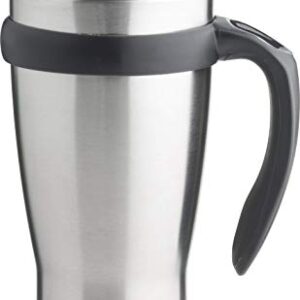 Trudeau Maison Drive Time, 18 oz, Stainless Steel Travel Mug, 1 Count (Pack of 1)