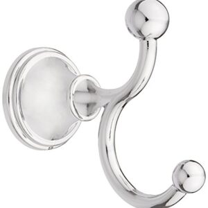 Franklin Brass, Polished Chrome 125861 Crestfield, Bath Hardware Accessory, Double Robe Hook