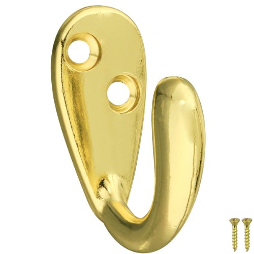 Stanley Hardware S819-081700 4025 Single Prong Robe Hook in Brass