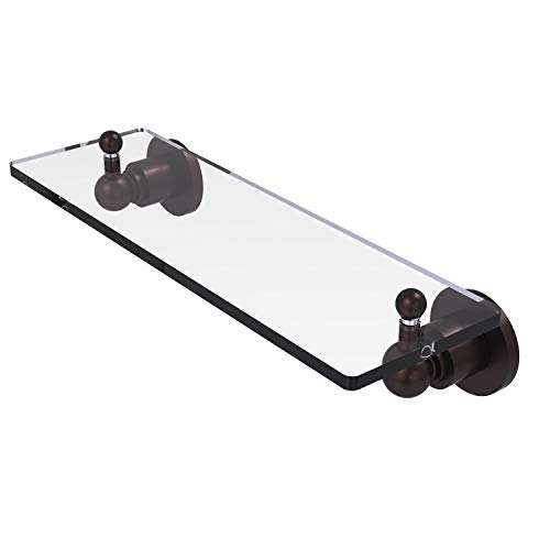 Allied Brass AP-1/16 Astor Place 16 inch Vanity Beveled Edges Glass Shelf, Antique Bronze