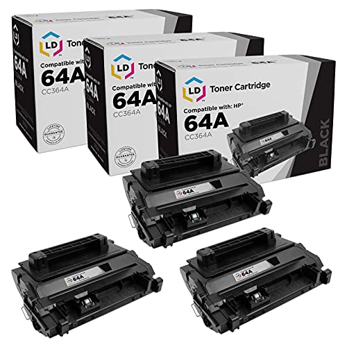 LD Products Compatible Toner Cartridge Replacement for HP 64A CC364A (Black, 3-Pack) for use in Laserjet: P4014dn, P4014n, P4015dn, P4015n, P4015tn, P4015x, P4515n, P4515tn, P4515x & P4515xm