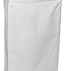 Household Essentials 148 Hanging Cotton Canvas Laundry Hamper Bag | White, 6" x 16" x 27" (Length x Width x Height)