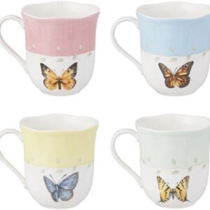 Lenox 773903 Butterfly Meadow 4-Piece Mug Set, Multicolor, 1.85 LB