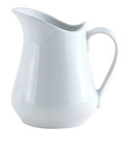 hic creamer pitcher with handle, fine white porcelain, 16-ounces